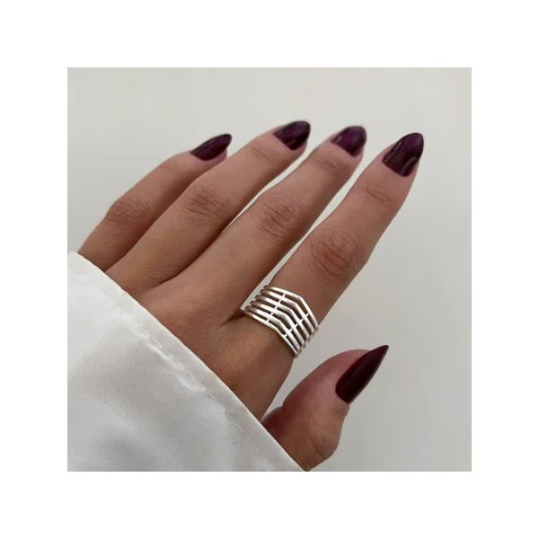 ANEL 6 FIOS PRATA 925 - My Prata Joias