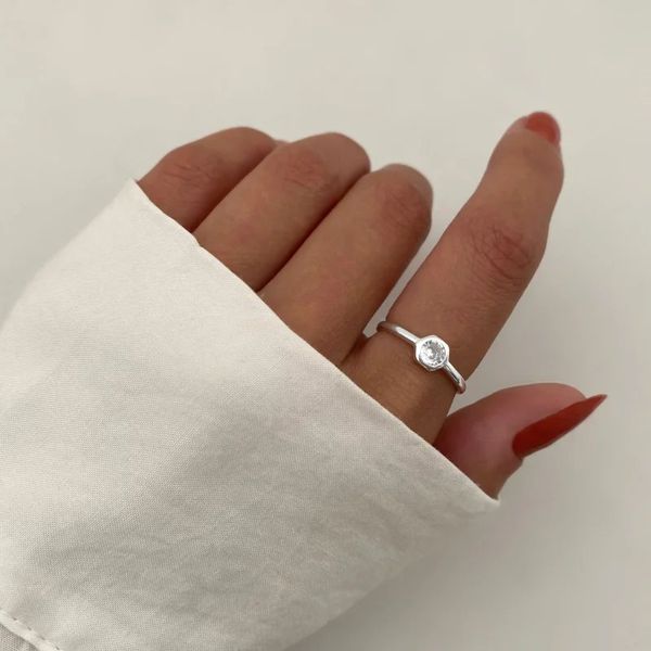 ANEL ZIRCÔNIA CRISTAL PRATA 925 - My Prata Joias