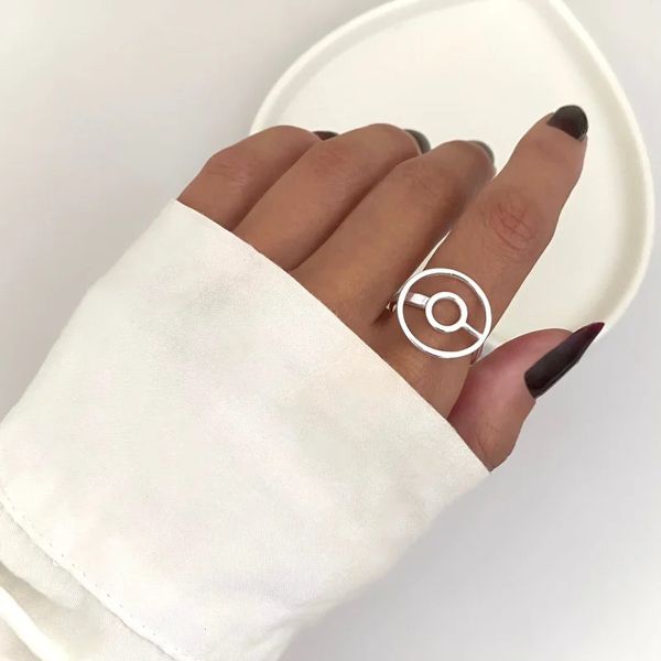 ANEL REDONDO VAZADO PRATA 925 - My Prata Joias