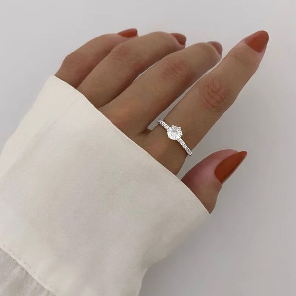 ANEL SOLITÁRIO ZIRCÔNIA PRATA 925 - My Prata Joias