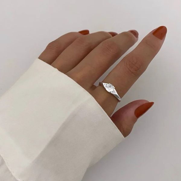 ANEL ZIRCÔNIA CRISTAL PRATA 925 - My Prata Joias