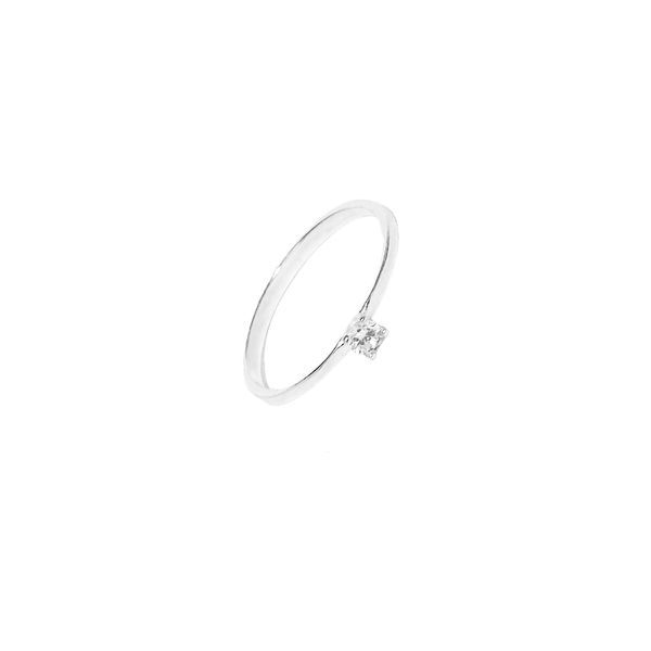 ANEL SOLITÁRIO ZIRCÔNIA CRISTAL PRATA 925 - My Prata Joias