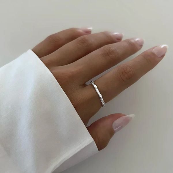 ANEL CORAÇÕES ZIRCÔNIA CRISTAL PRATA 925 - My Prata Joias