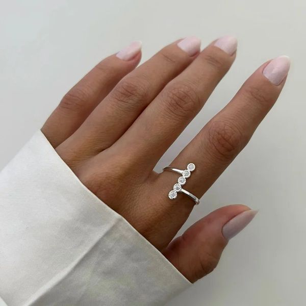 ANEL ZIRCÔNIA CRISTAL PRATA 925 - My Prata Joias