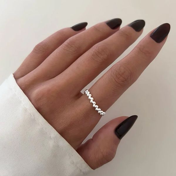 ANEL BOLINHAS LISO PRATA 925 - My Prata Joias