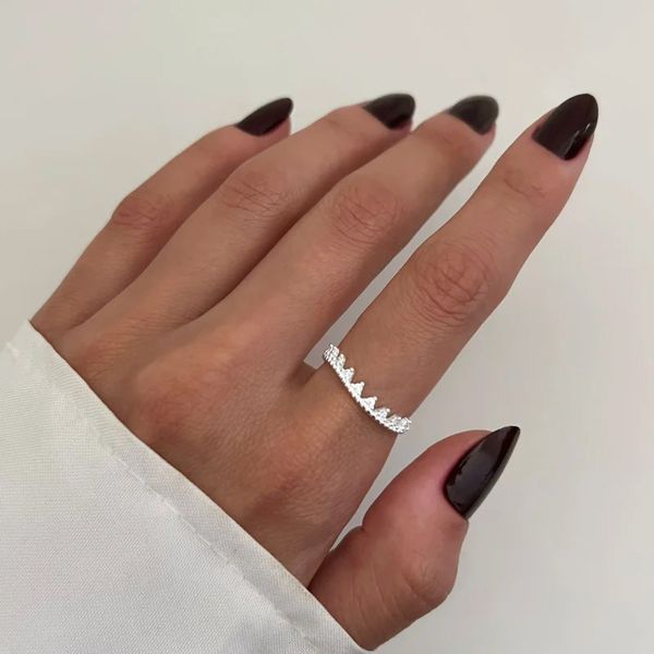 ANEL ZIRCÔNIA CRISTAL PRATA 925 - My Prata Joias