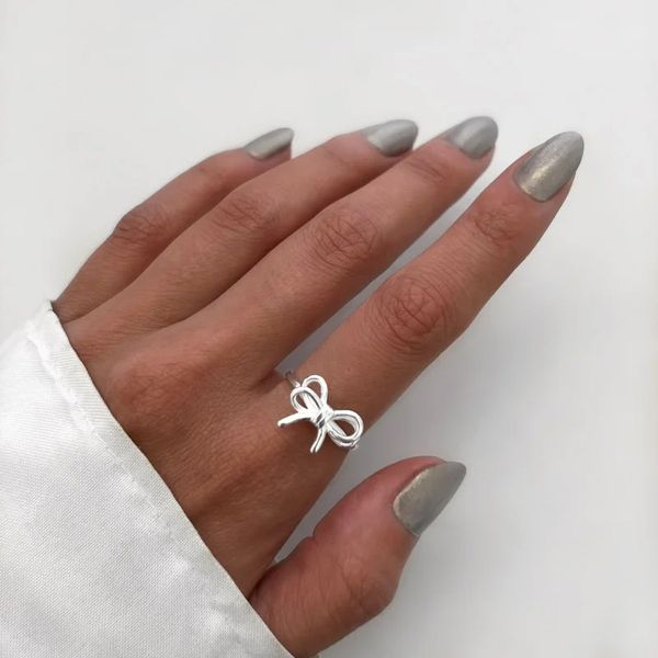 ANEL LAÇO LISO PRATA 925 - My Prata Joias