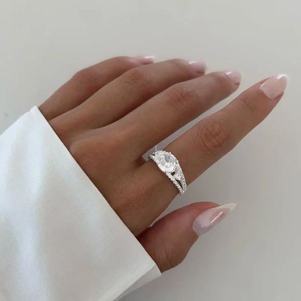 ANEL ZIRCÔNIA CRISTAL PRATA 925 - My Prata Joias