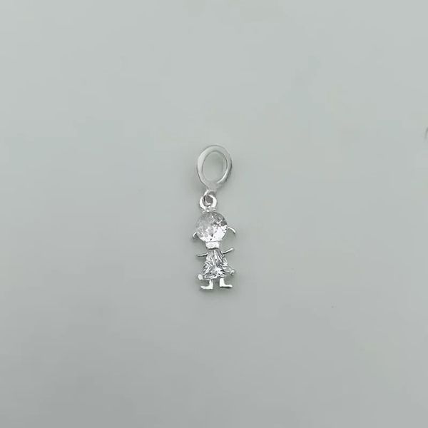 BERLOQUE MENINA ZIRCÔNIA CRISTAL PRATA 925 - My Prata Joias