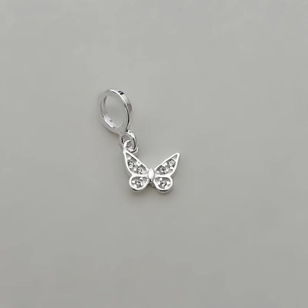 BERLOQUE BORBOLETA ZIRCÔNIA CRISTAL PRATA 925 - My Prata Joias