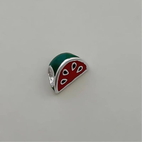 BERLOQUE MELÂNCIA VERDE E VERMELHO PRATA 925 - My Prata Joias