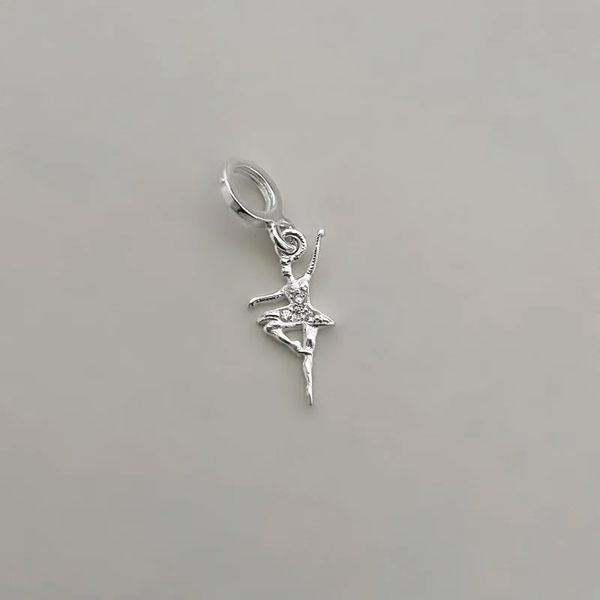 BERLOQUE BAILARINA ZIRCÔNIA CRISTAL PRATA 925 - My Prata Joias