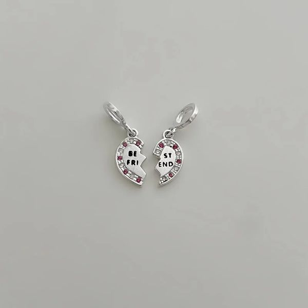 BERLOQUE CORAÇÃO DUPLO BEST FRIEND ZIRCÔNIA CRISTA... - My Prata Joias