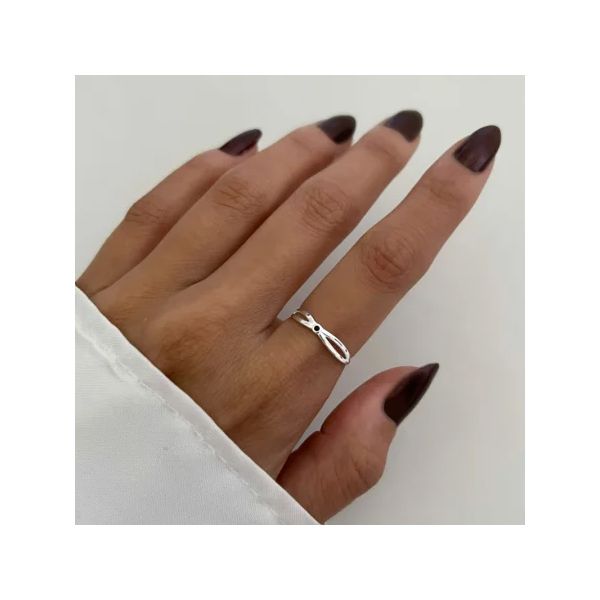 ANEL ZIRCÔNIA PRETA PRATA 925 - My Prata Joias