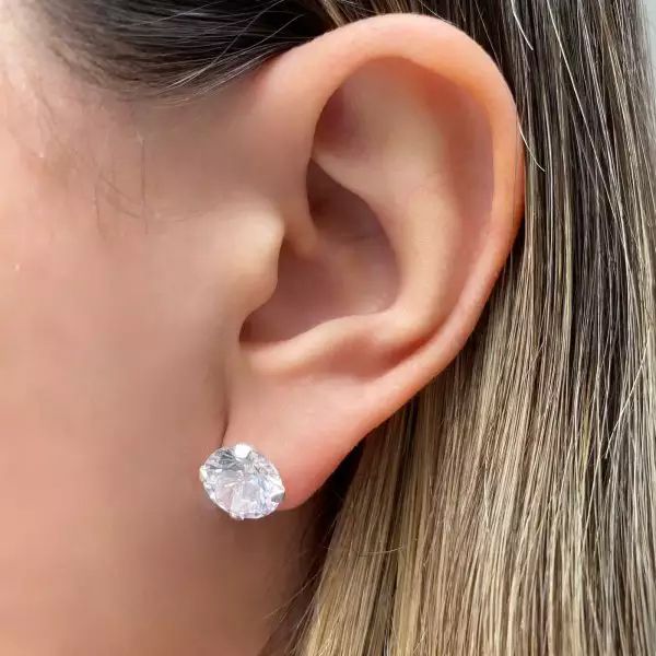 BRINCO ZIRCÔNIA CRISTAL PRATA 925 - My Prata Joias