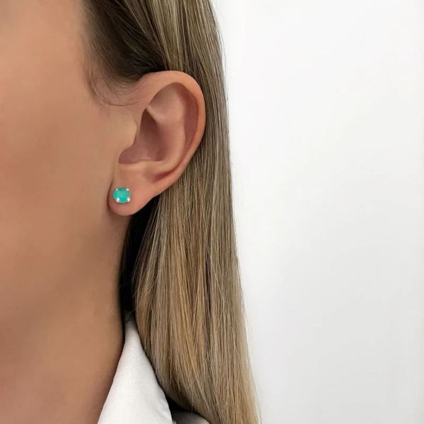 BRINCO ZIRCÔNIA VERDE FUSION PRATA 925 - My Prata Joias