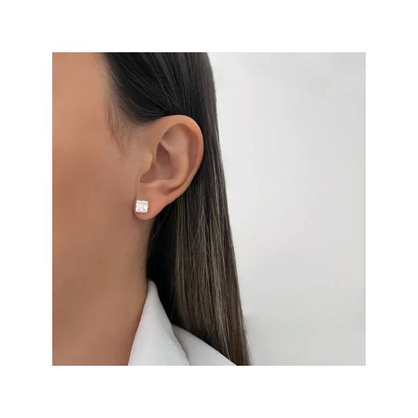 BRINCO QUADRADO ZIRCÔNIA CRISTAL PRATA 925 - My Prata Joias