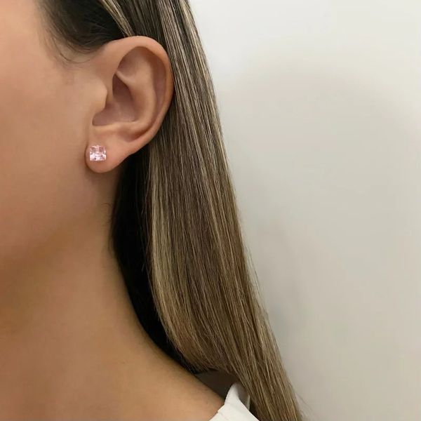 BRINCO CORAÇÃO QUADRADO ZIRCÔNIA ROSA CLARO PRATA ... - My Prata Joias