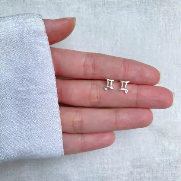 BRINCO SIGNO GÊMEOS ZIRCÔNIA CRISTAL PRATA 925 - My Prata Joias