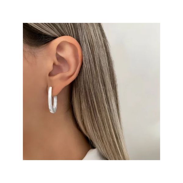 BRINCO ARGOLA LISA PRATA 925 - My Prata Joias