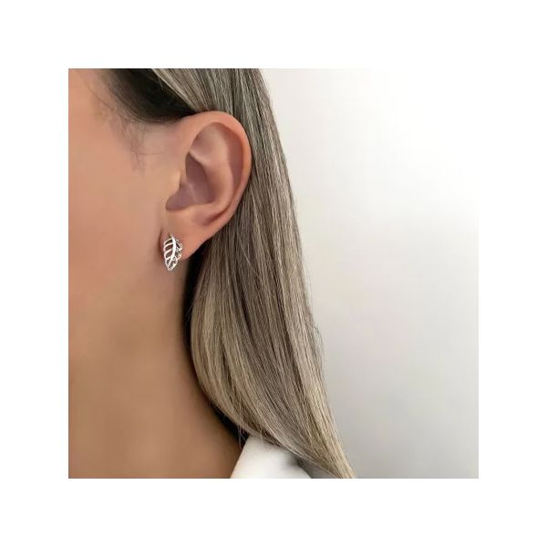 BRINCO FOLHA MARCASSITA PRATA 925 - My Prata Joias