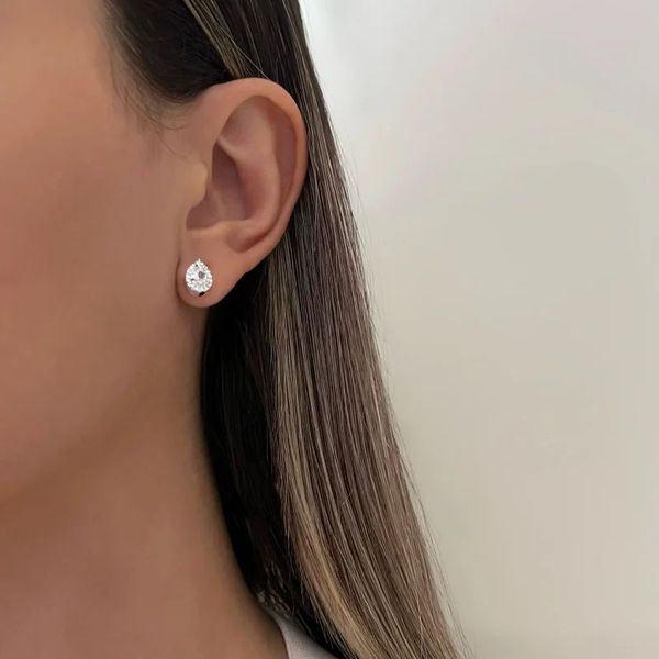 BRINCO GOTA CRAVEJADO ZIRCÔNIA CRISTAL PRATA 925 - My Prata Joias