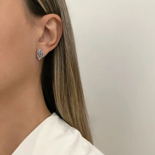 BRINCO OVAL INDIANO MARCASSITA PRATA 925 - My Prata Joias