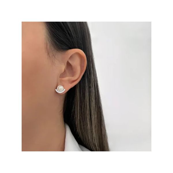 BRINCO PÉROLA ZIRCÔNIA CRISTAL PRATA 925 - My Prata Joias