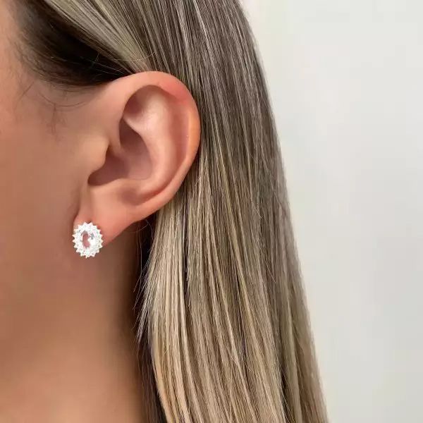 BRINCO ZIRCÔNIA CRISTAL PRATA 925 - My Prata Joias