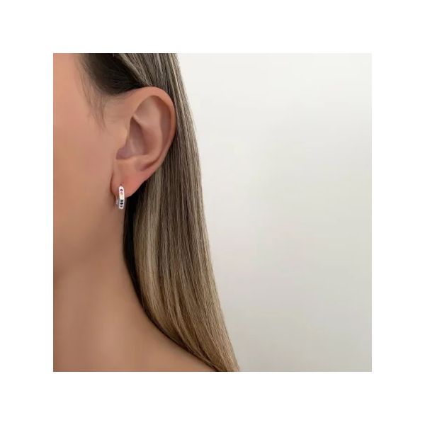 BRINCO ARGOLA CLICK ZIRCÔNIA PRATA 925 - My Prata Joias