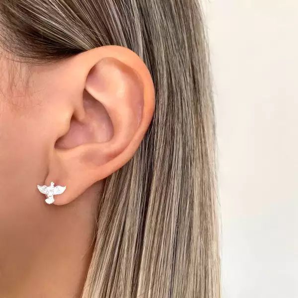 BRINCO ESPÍRITO SANTO ZIRCÔNIA CRISTAL PRATA 925 - My Prata Joias