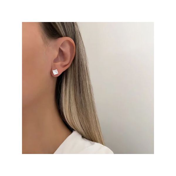 BRINCO QUADRADO ZIRCÔNIA CRISTAL PRATA 925 - My Prata Joias