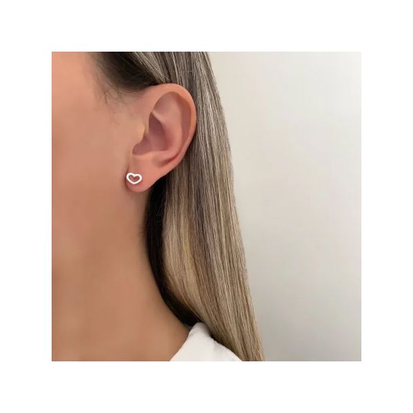 BRINCO CORAÇÃO VAZADO PRATA 925 - My Prata Joias