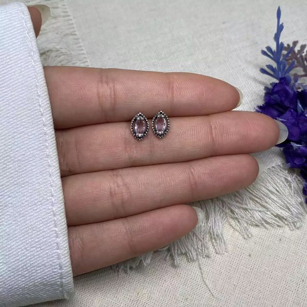 BRINCO NAVETE ZIRCÔNIA ROSA CLARO PRATA 925 - My Prata Joias