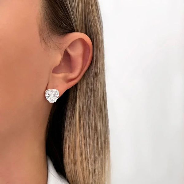 BRINCO CORAÇÃO ZIRCÔNIA CRISTAL PRATA 925 - My Prata Joias