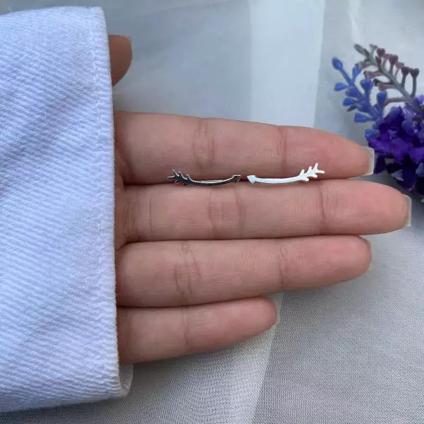 BRINCO FLECHA EAR CUFF PRATA 925 - My Prata Joias