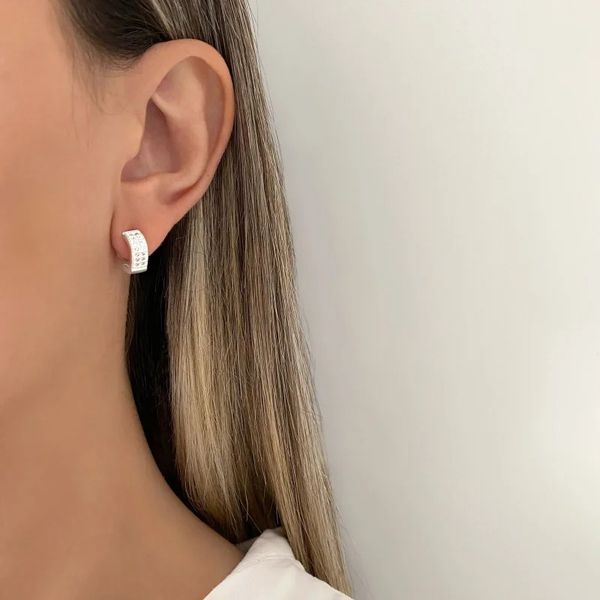 BRINCO CLICK ZIRCÔNIA CRISTAL PRATA 925 - My Prata Joias