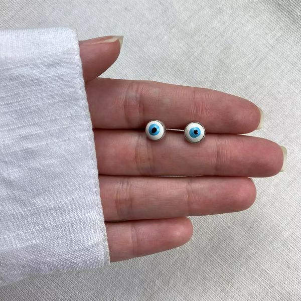 BRINCO OLHO GREGO PRATA 925 - My Prata Joias