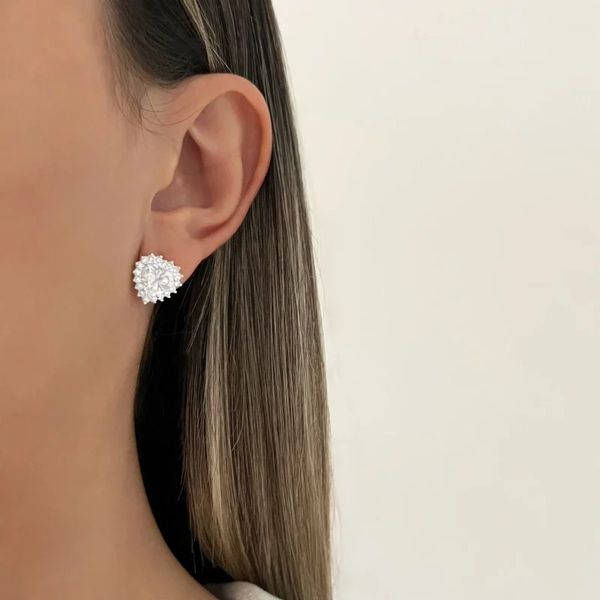 BRINCO CORAÇÃO CRAVEJADO COM ZIRCÔNIA CENTRAL PRAT... - My Prata Joias