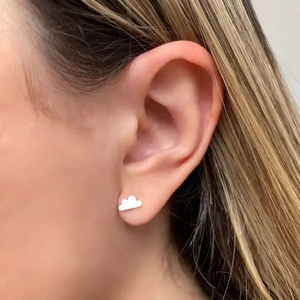 BRINCO NUVEM PRATA 925 - My Prata Joias