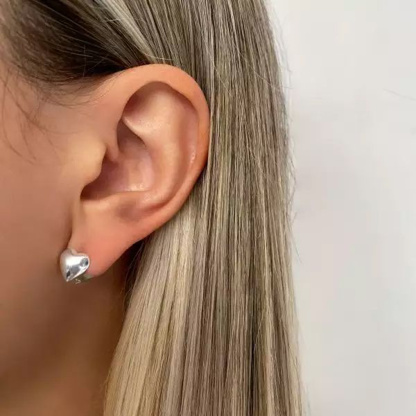 BRINCO CLICK CORAÇÃO PRATA 925 - My Prata Joias