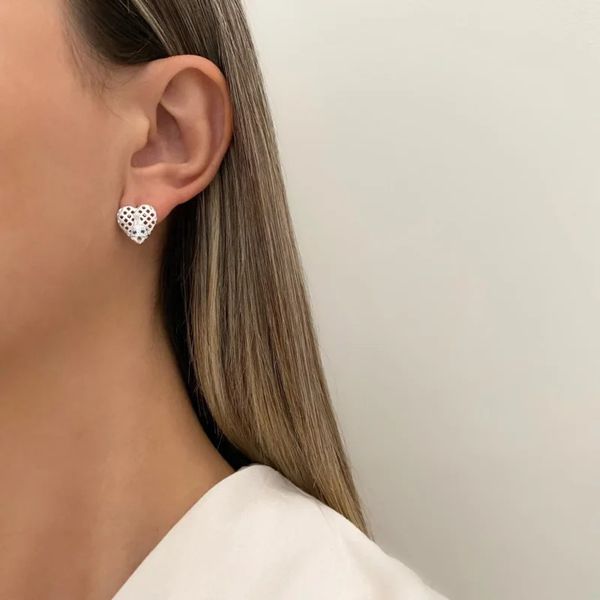 BRINCO NOSSA SENHORA ZIRCÔNIA AZUL ESCURO PRATA 92... - My Prata Joias