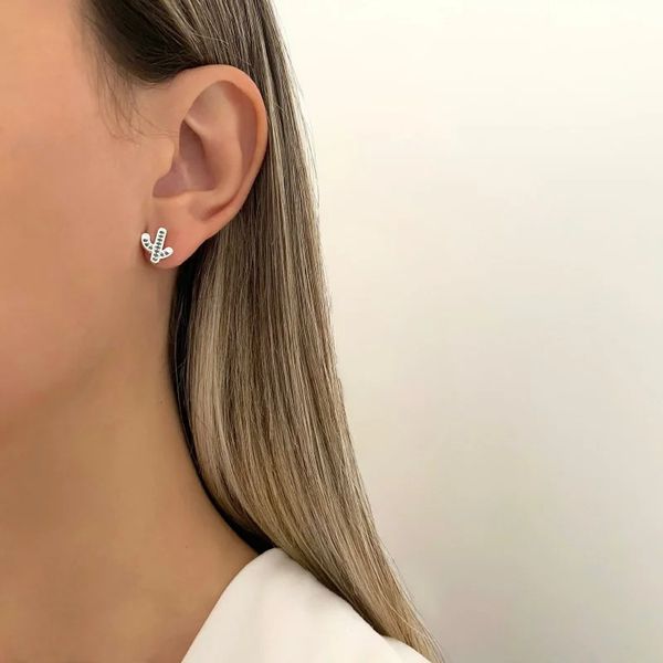 BRINCO CACTO ZIRCÔNIA VERDE PRATA 925 - My Prata Joias