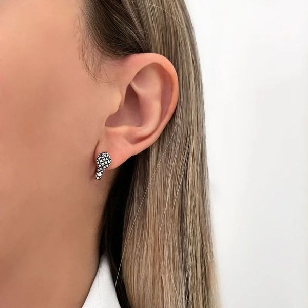 BRINCO COBRA ENVELHECIDO OLHO ZIRCÔNIA ROSA PRATA ... - My Prata Joias