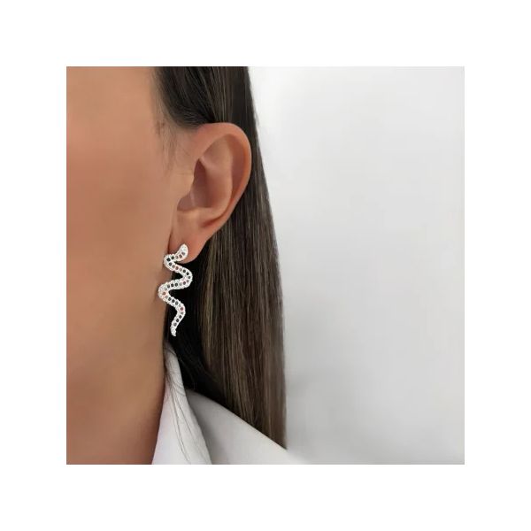 BRINCO COBRA ZIRCÔNIA COLORIDA PRATA 925 - My Prata Joias