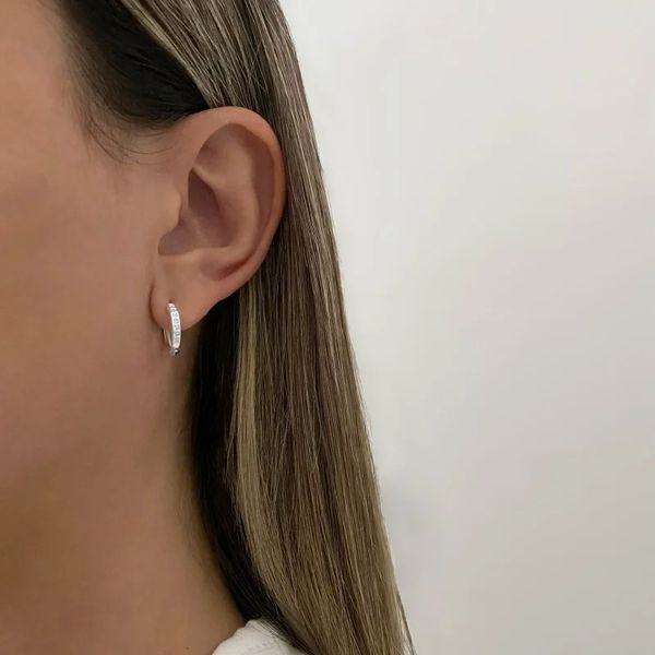 ARGOLINHA CRAVEJADA G PRATA 925 - My Prata Joias