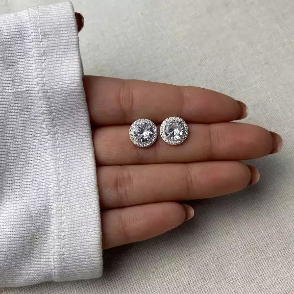 BRINCO REDONDO ZIRCÔNIA CRISTAL PRATA 925 - My Prata Joias