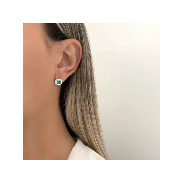 BRINCO QUADRADO ZIRCÔNIA VERDE ÁGUA CRISTAL PRATA ... - My Prata Joias