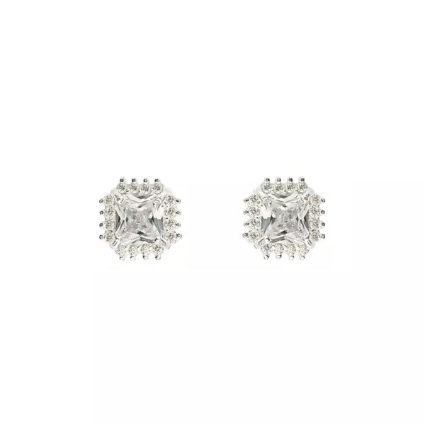 BRINCO QUADRADO ZIRCÔNIA CRISTAL PRATA 925 - My Prata Joias