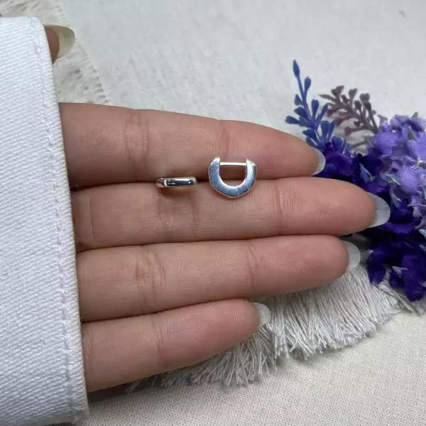 BRINCO ARGOLINHA CLICK LISA PRATA 925 - My Prata Joias